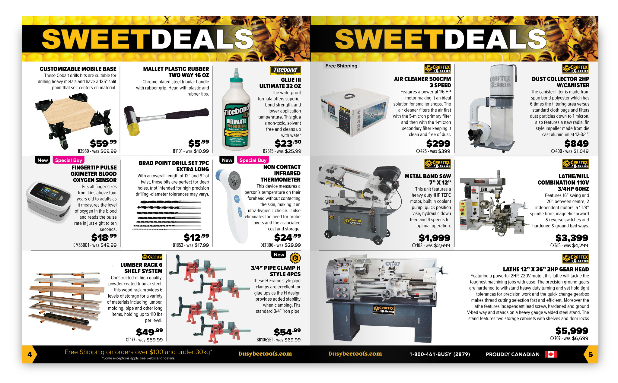 Busy Bee Tools Summer Catalogue Sweet Deals spread